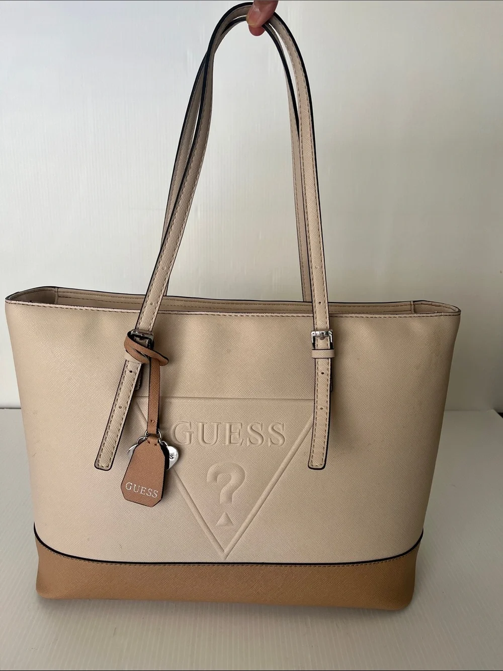 Guess Tow-tone Faux Leather Tote Bag
